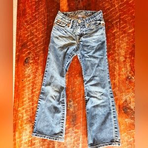 Girls Distressed Gap Flair Jeans